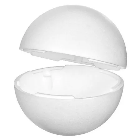 Glorex Styroporkugel, weiß, teilbar, 20 cm