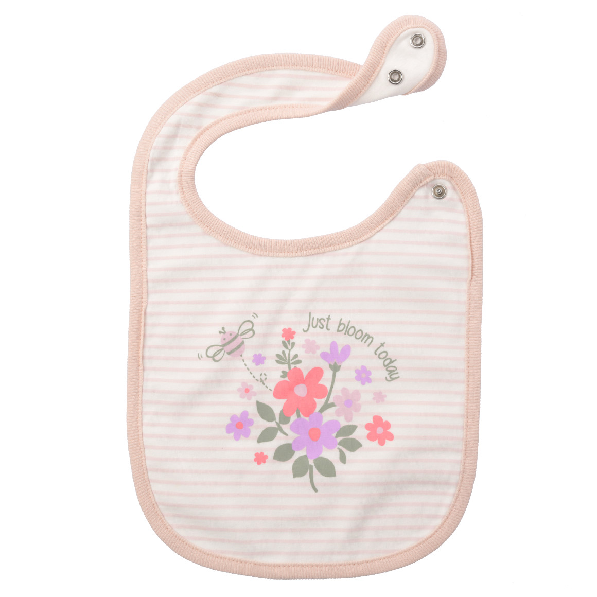 Topomini 3 Baby Lätzchen mit Motiven altrosa / weiss