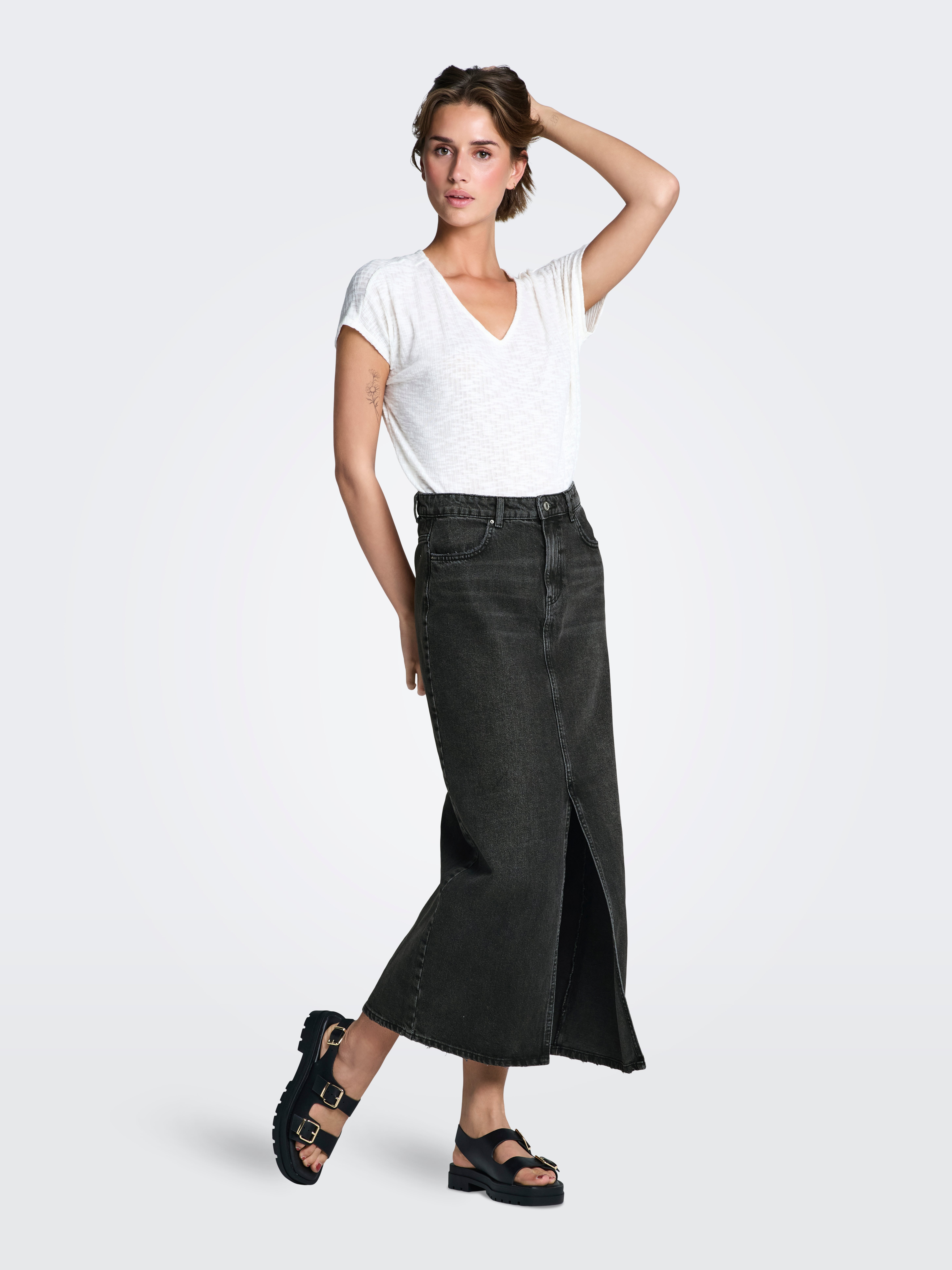 ONLCILLA Jeansrock Washed Black