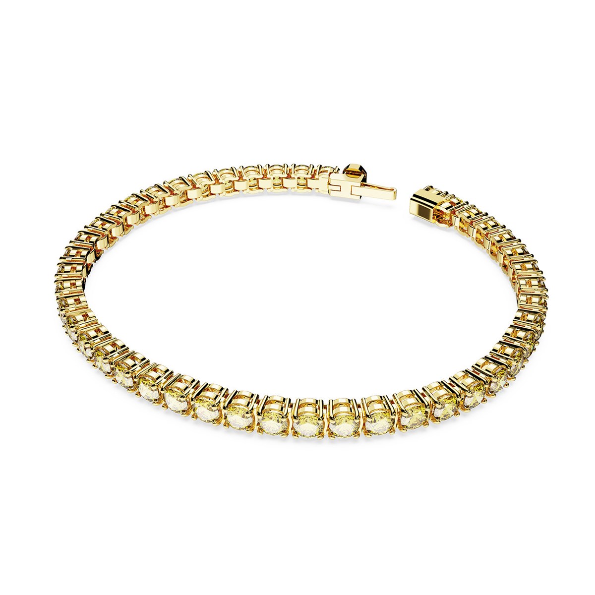 Bracelet Swarovski Matrix Tennis Mplacage doré jaune