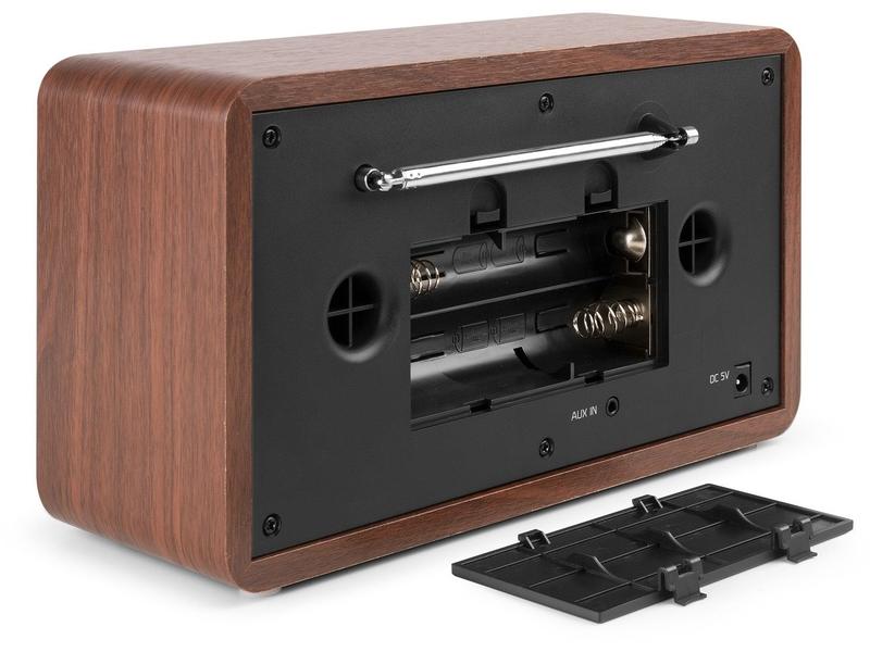 Audizio DAB  Radio Foggia Grau Digitalradio im Retro-Design mit Stereo-Lautsprechersystem und Senderspeicherung