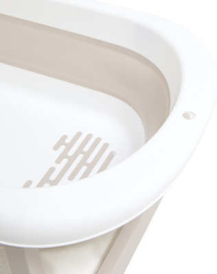 Beemoo CARE Assist Sammenleggbar Badebalje, White/Beige