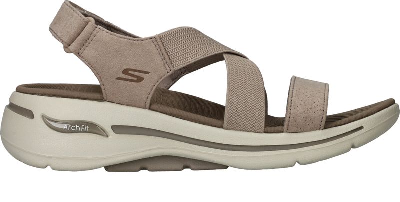 Skechers Go Walk Arch Fit Sandalen Taupe Dames