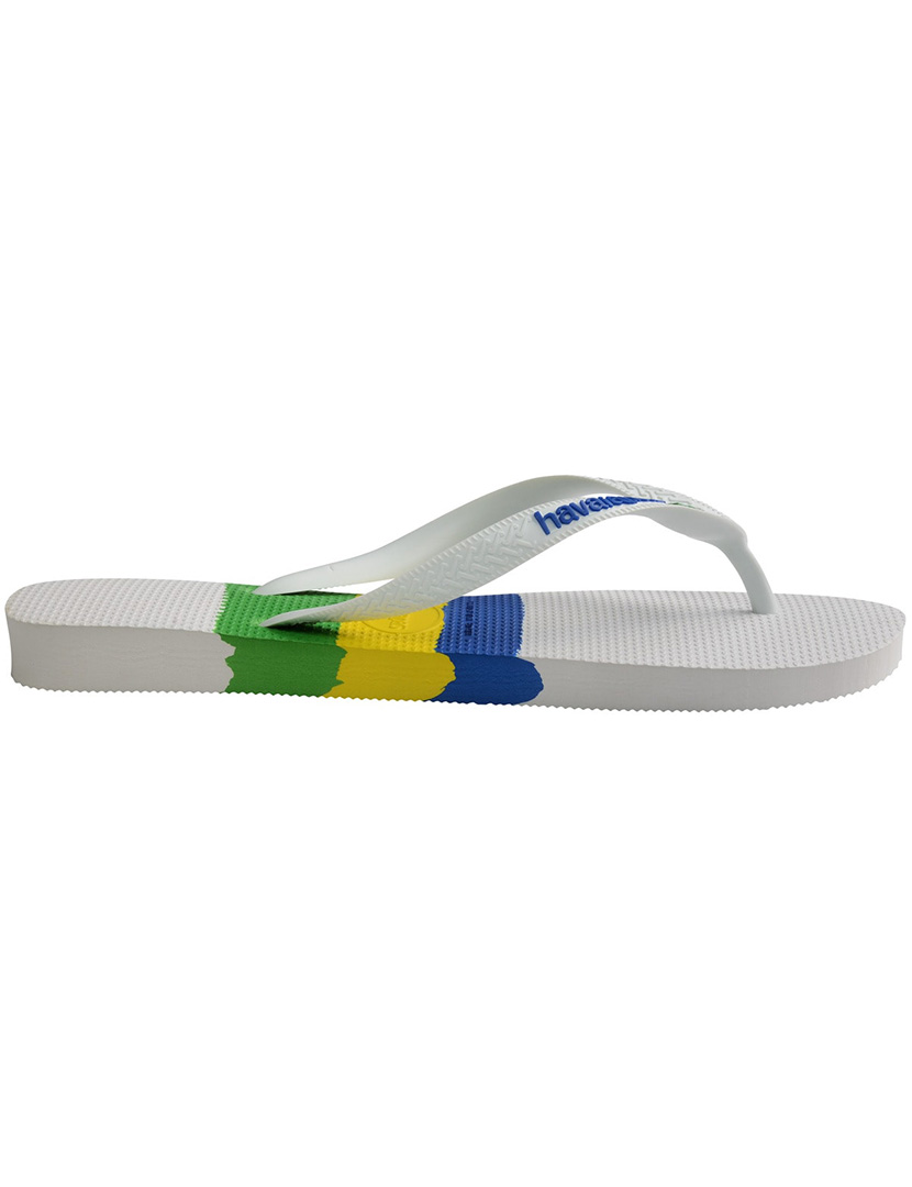 Brazil Tech White Flip-Flops