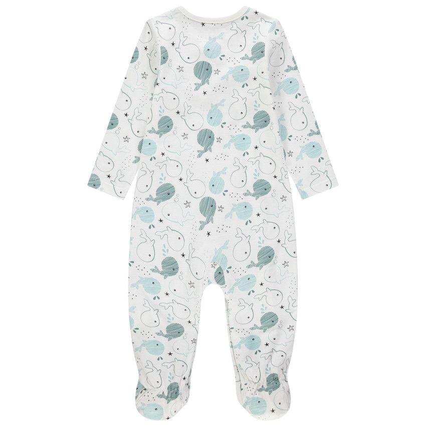 Lot de 2 dors-bien en jersey motif baleineau - Ecru