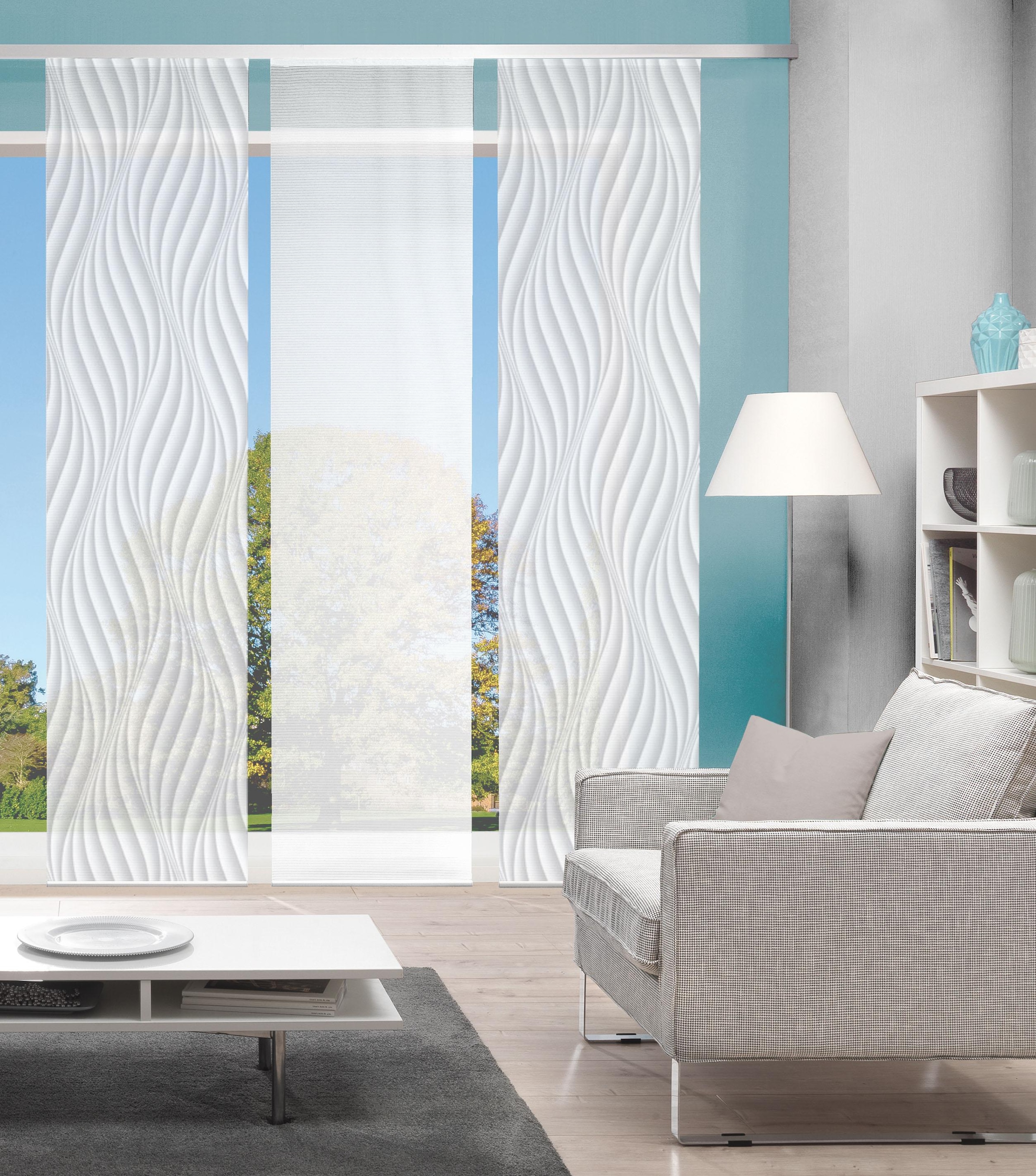 Vision S Schiebegardine »3ER SET WAVE« Paneelwagen 3 Stk. tlg. HxB: 260x60, Schiebevorhang 3er Set Digitaldruck