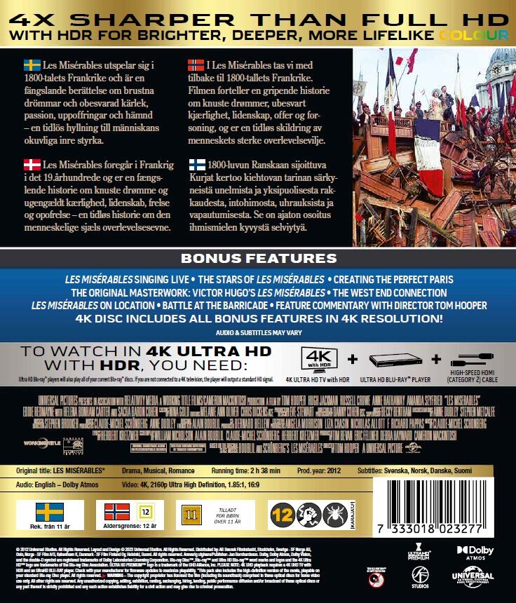 Les Misérables - 4K Ultra HD Blu-Ray