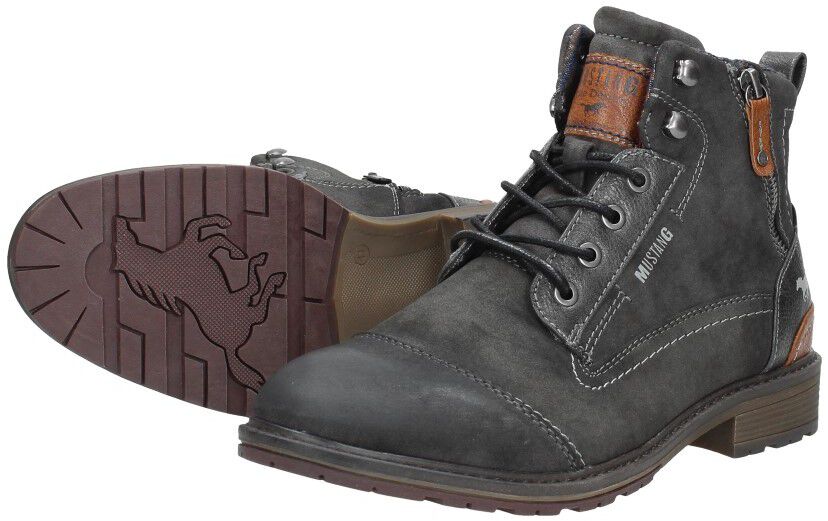 Mustang Heren veterschoenen donkergrijs