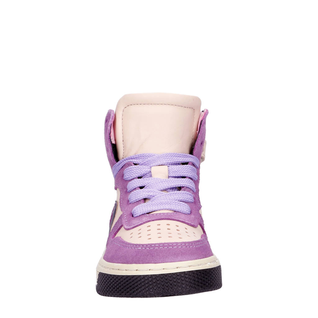 Pinocchio leren sneakers lila