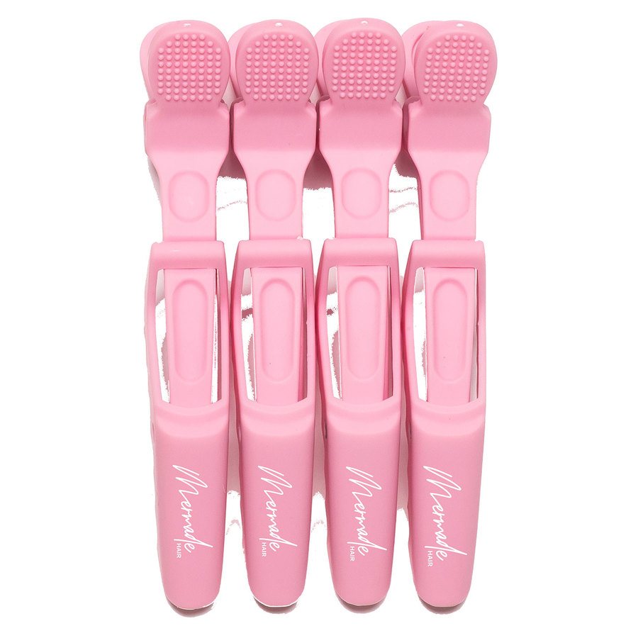 Mermade Hair Grip Clips Pink 4pcs