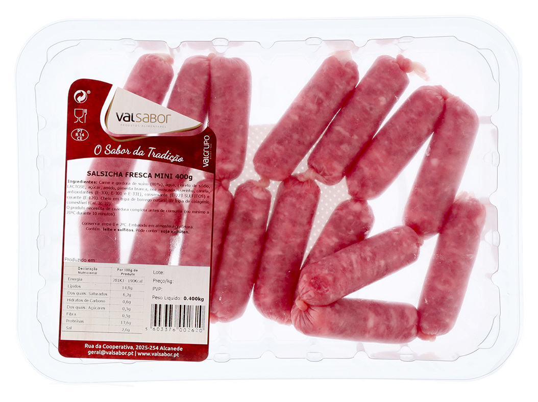 MINI SALSICHA FRESCA DE PORCO 400GR
