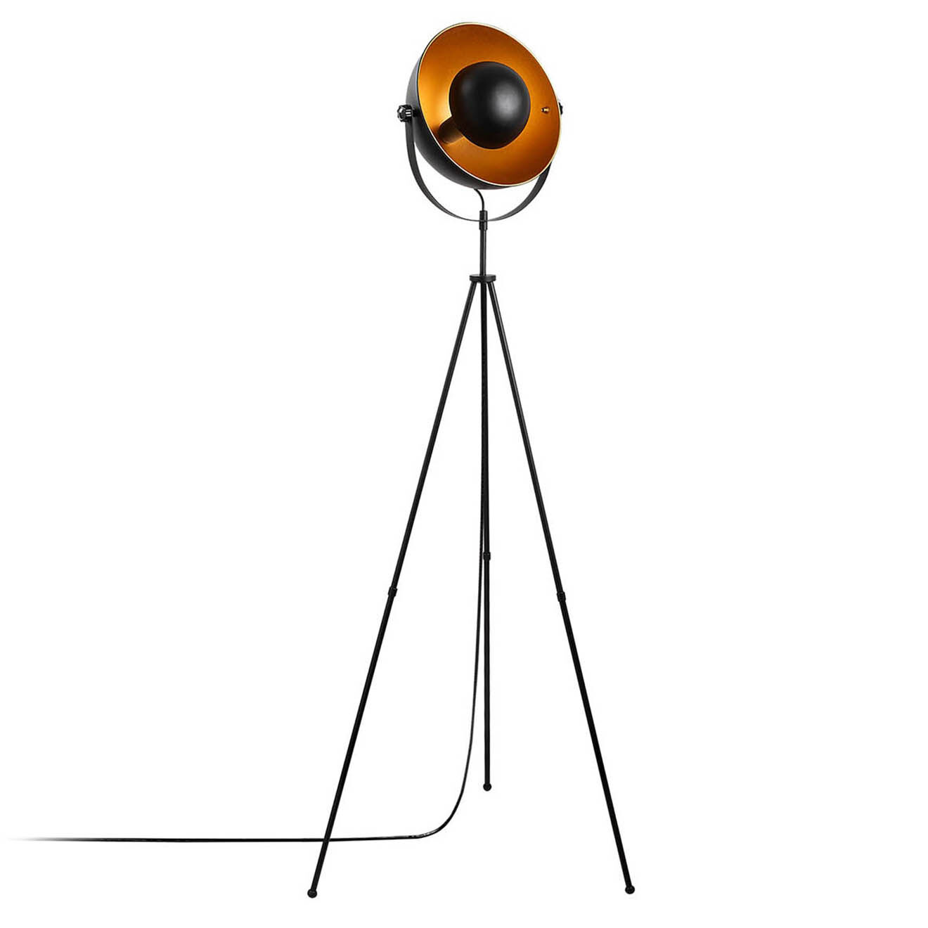 Opviq Lampadaire Mixed noir - 62x45x160 cm
