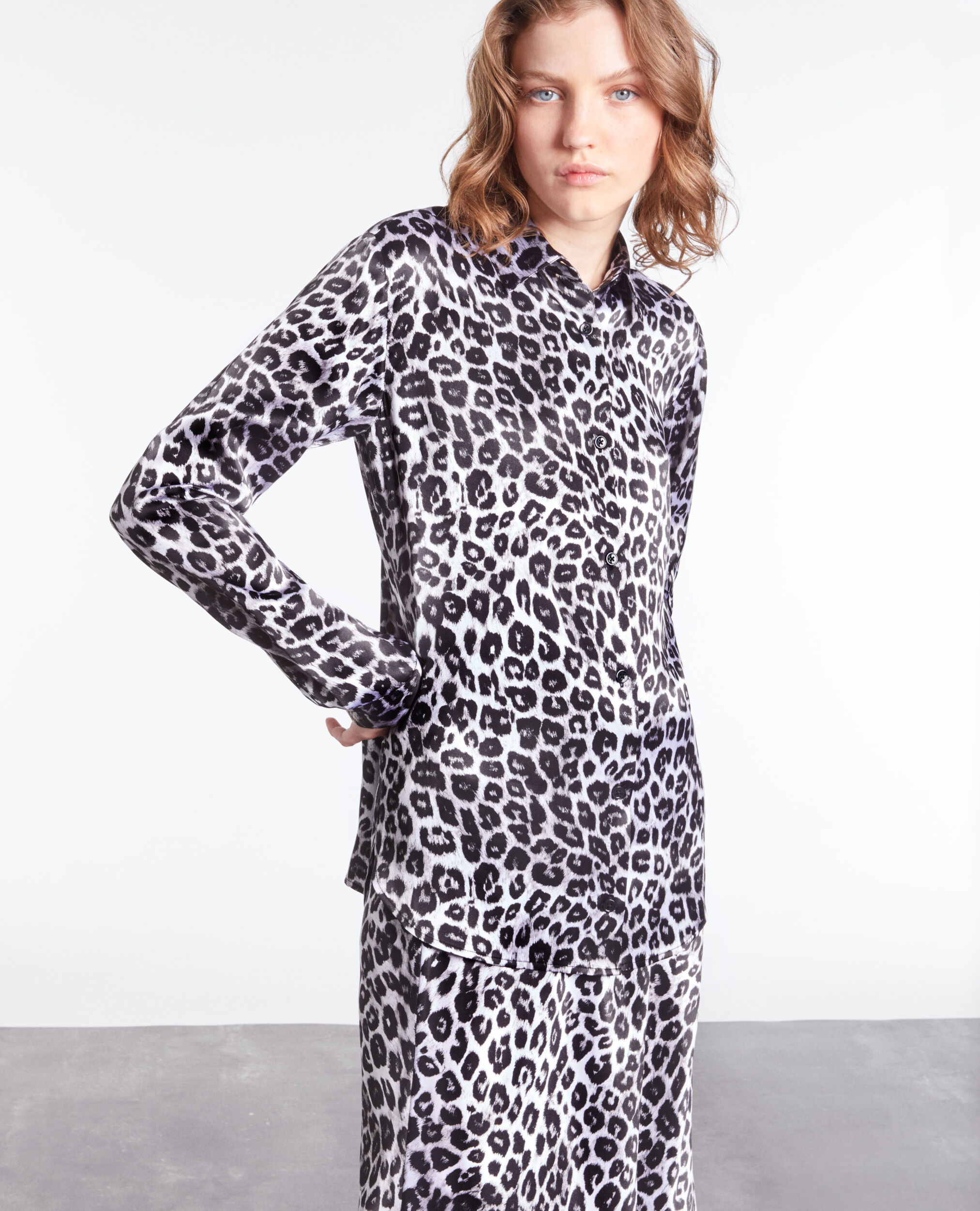 Chemise imprimée en soie