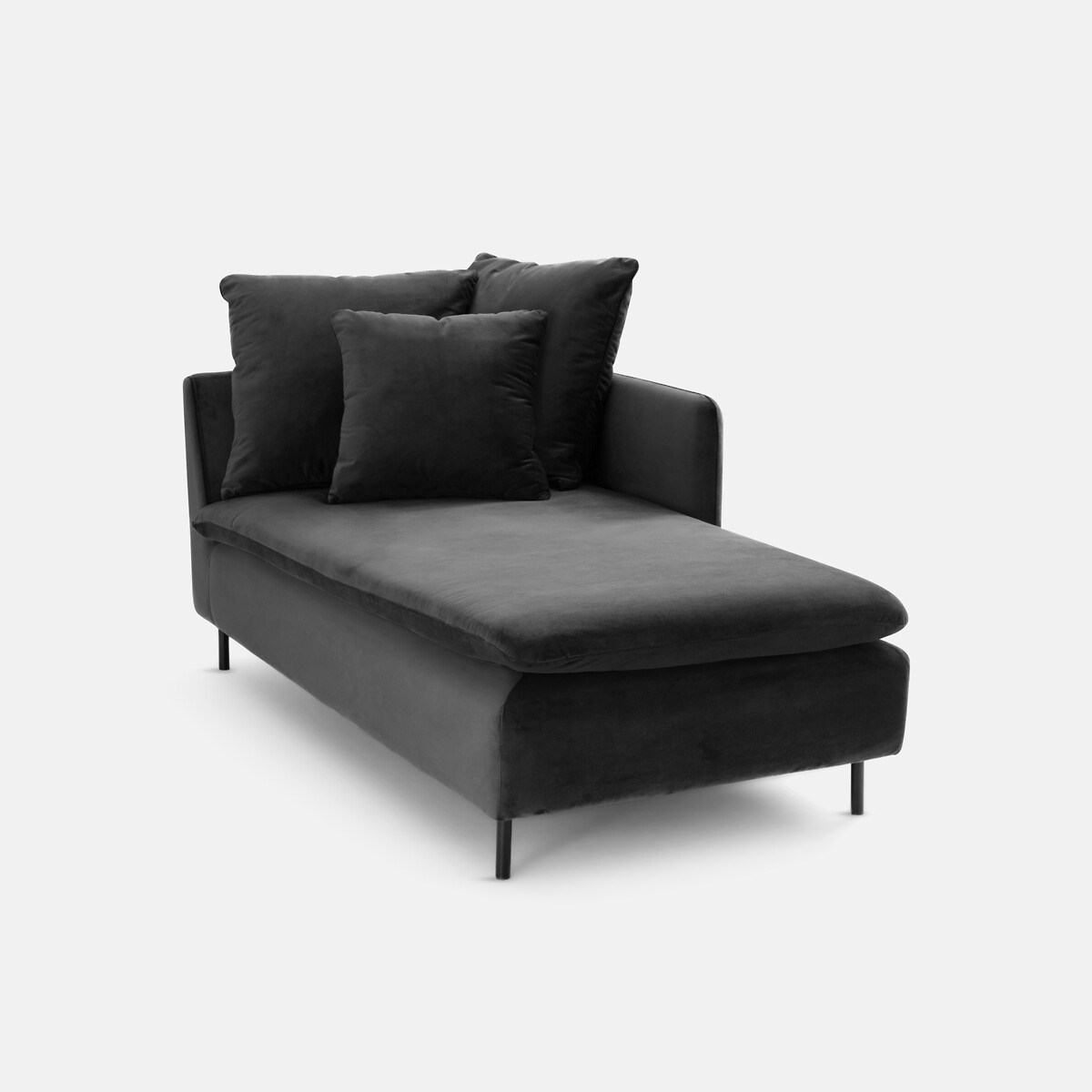 LA REDOUTE INTERIEURS<br>Cadeira longa, conversível, veludo D179 cm, Ivete