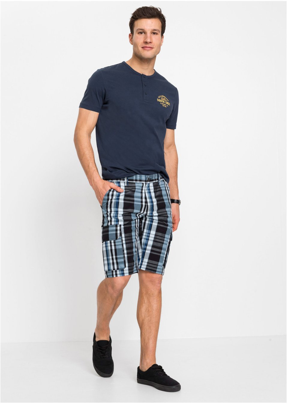 Bermuda cargo confort pour le ventre, Regular Fit