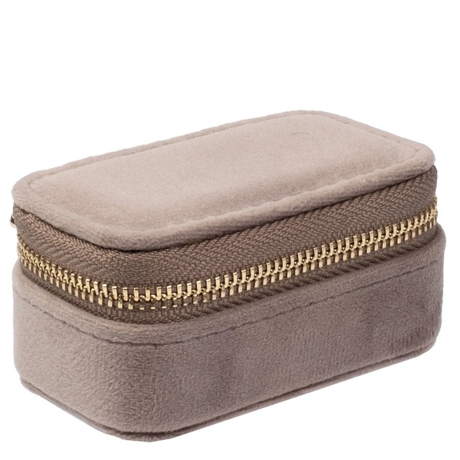 DARK Velvet Jewellery Box Micro Taupe