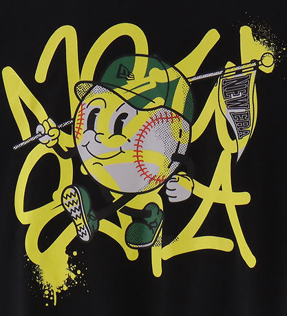 New Era T-Shirt - NE Spray Graphc - Schwarz
