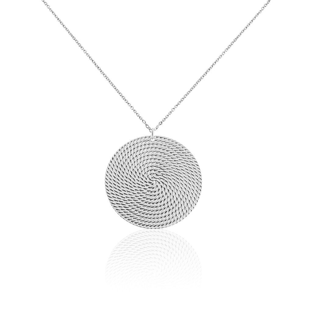 Collier Sautoir Doga Argent Blanc