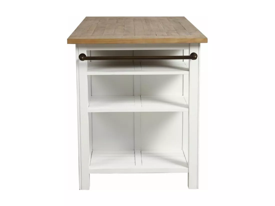 Ilot central Bois-MDF Blanc - Rivages Interior's
