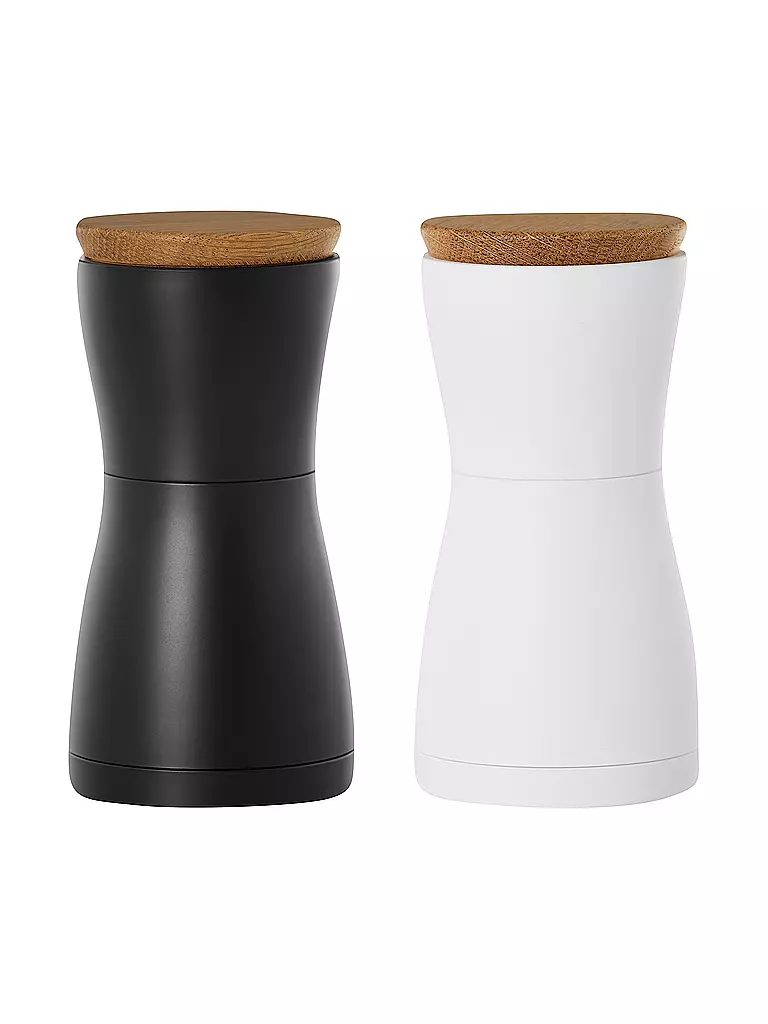 AD HOC Set Salz- und Pfeffermühle 13,3cm TWIN black/white weiss