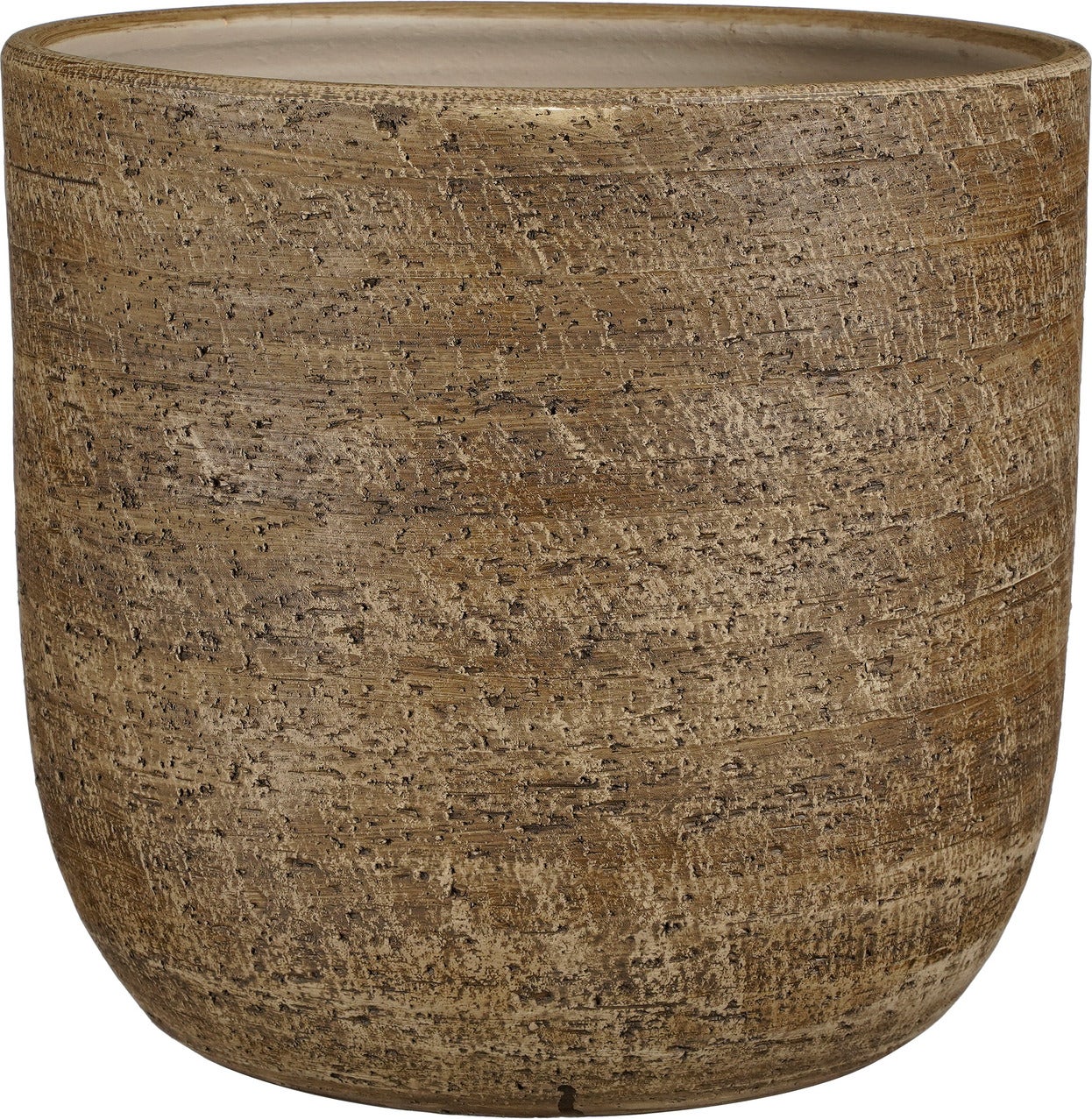 Mica Decorations bloempot Ravenna bruin D 34 H 31 cm