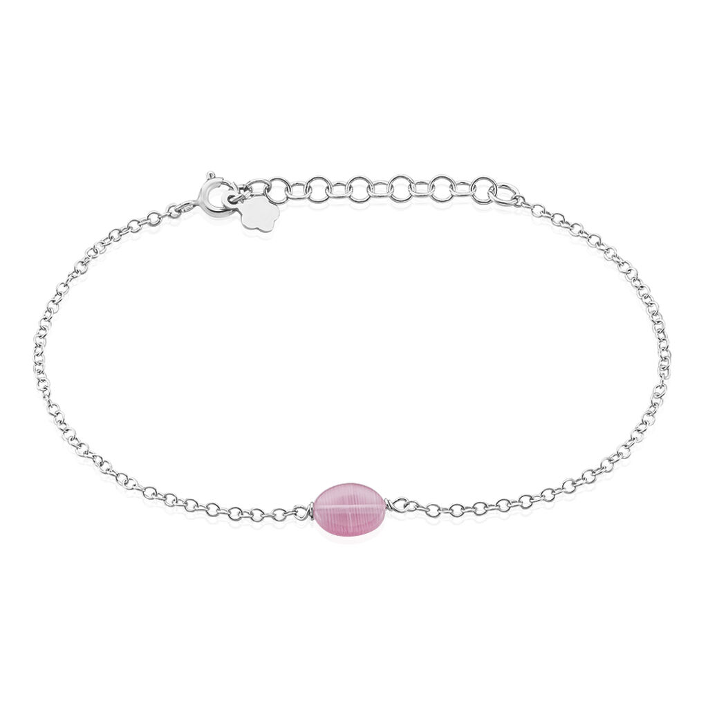 Bracelet Evren Argent Blanc Pierre De Synthese