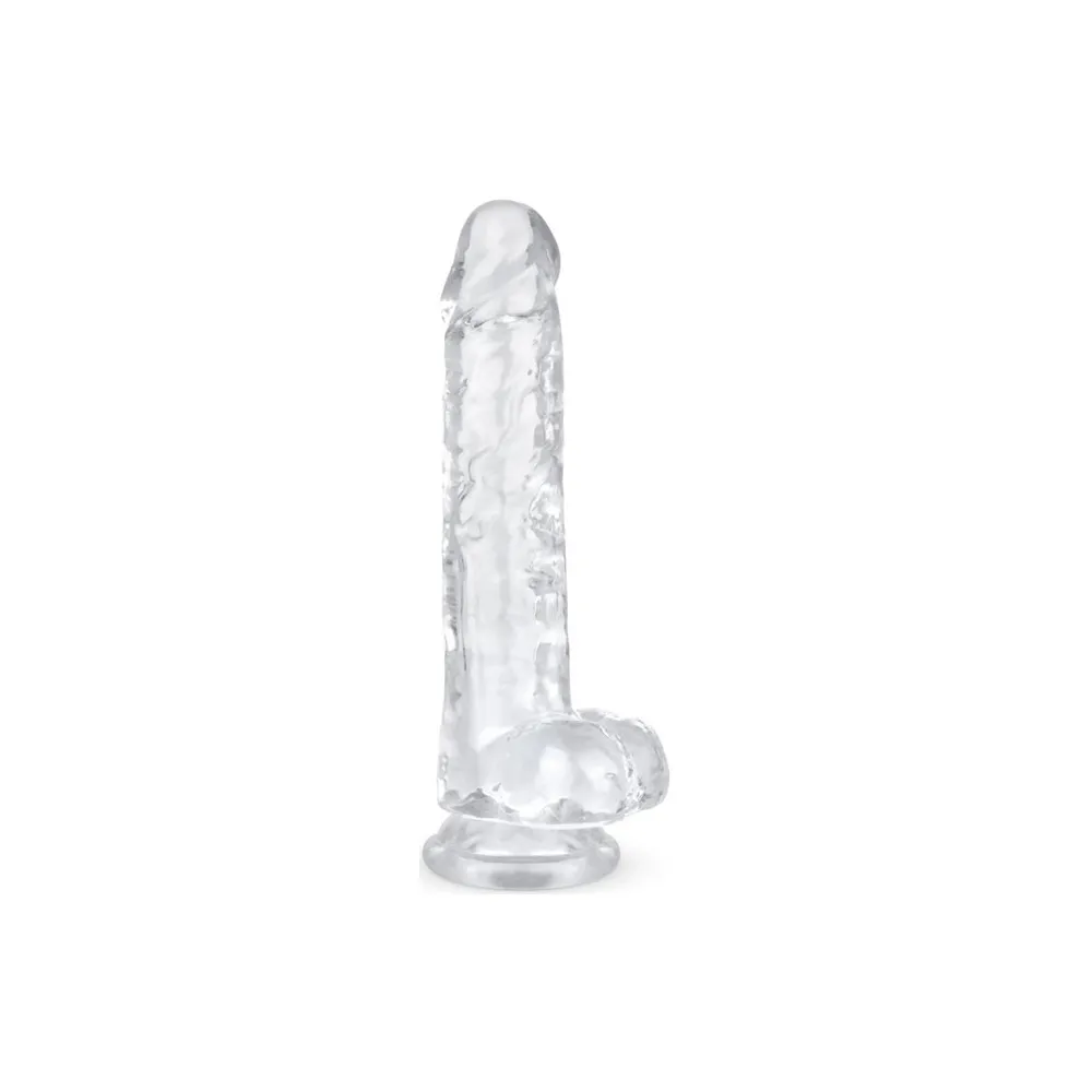 Addiction Jelly Dildo with balls - 19 cm.