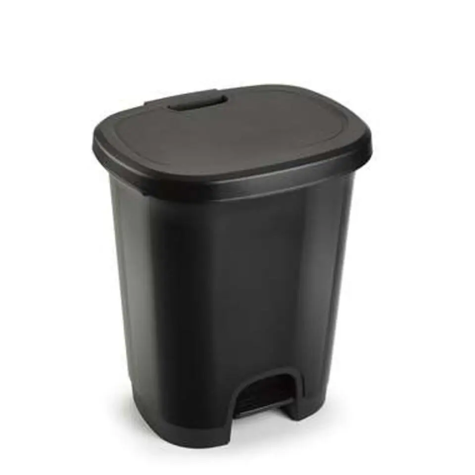 Forte Plastics Pedaalemmer - zwart - 27 l