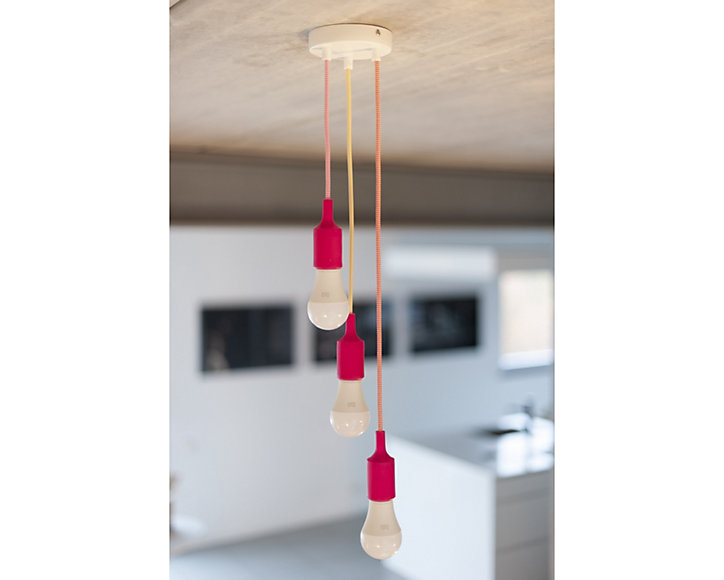 Douille E27 Chacon en silicone couleur rose
