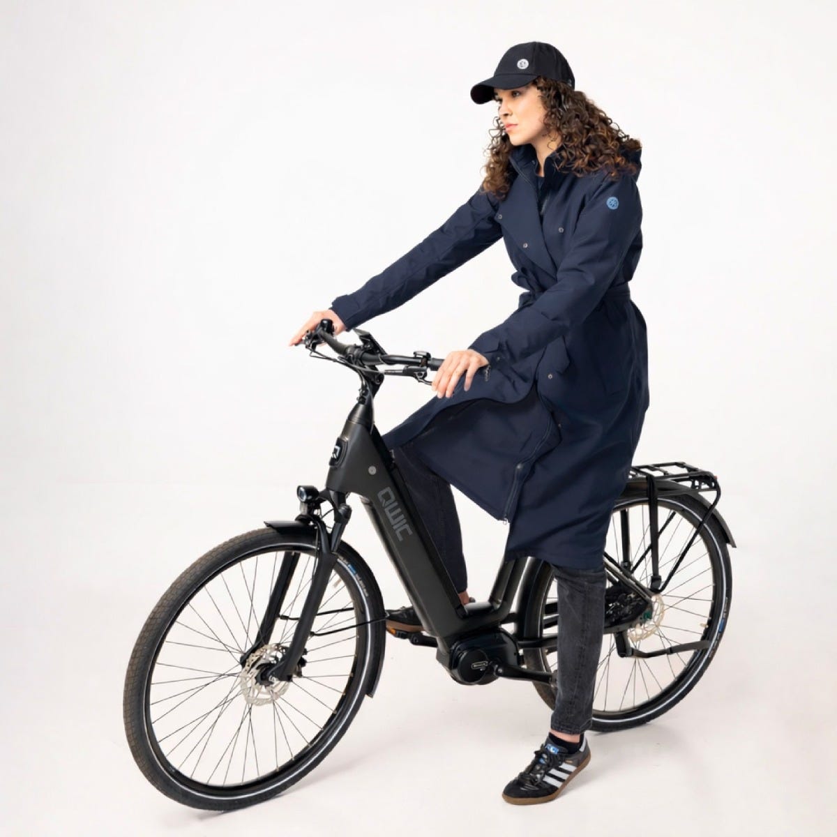 AGU Trench Coat Long Dames regenjas - Marine