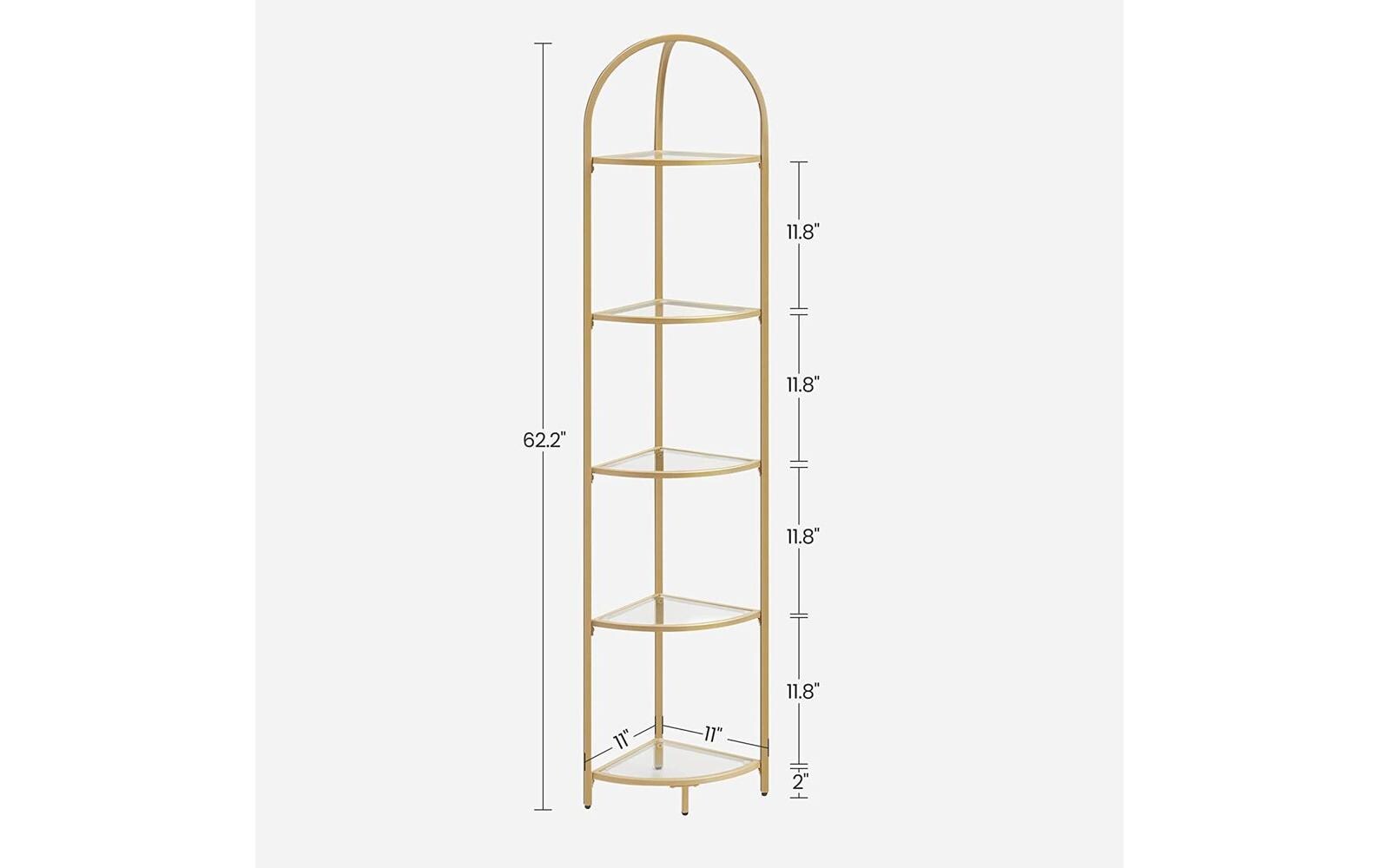 Regal GoldEckregal mit 5 Ebenen