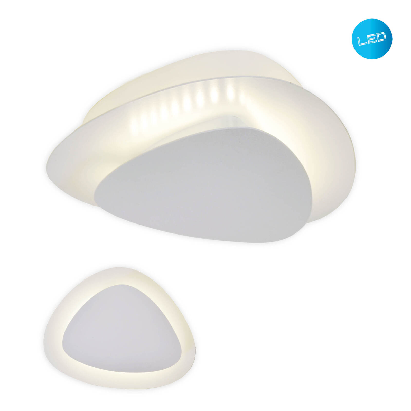 LED-Wand- und Deckenleuchte LISO - weiß - 25,5 cm