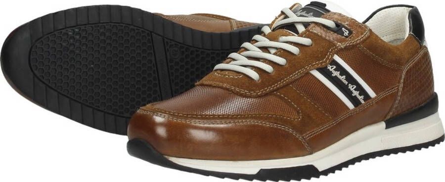 Australian Bruine Leren Sneakers met Comfortabele Pasvorm Brown Heren