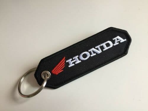 NEW EMBROIDERED HONDA   MOTORCYCLE MOTOR BIKE  KEYRING