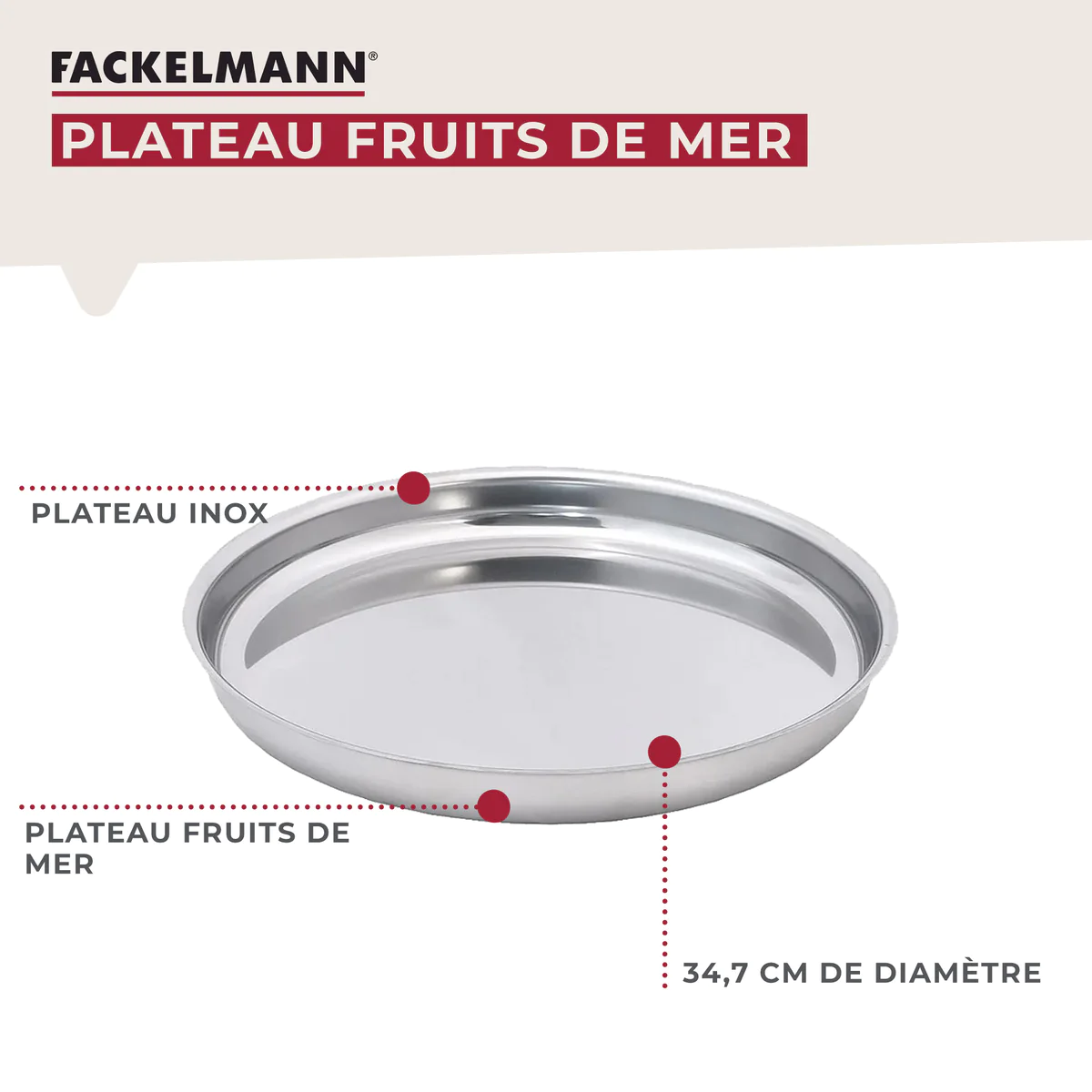 Plateau pour fruits de mer 35 cm Divers Fackelmann