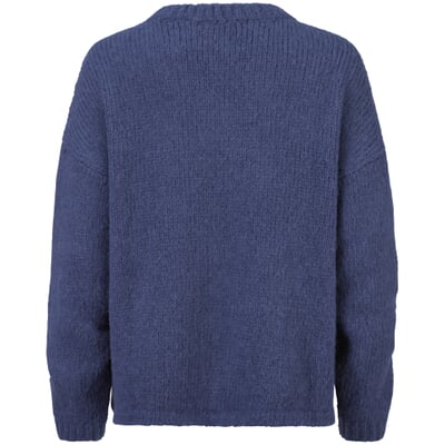 Damenpullover V-Ausschnitt, Blau