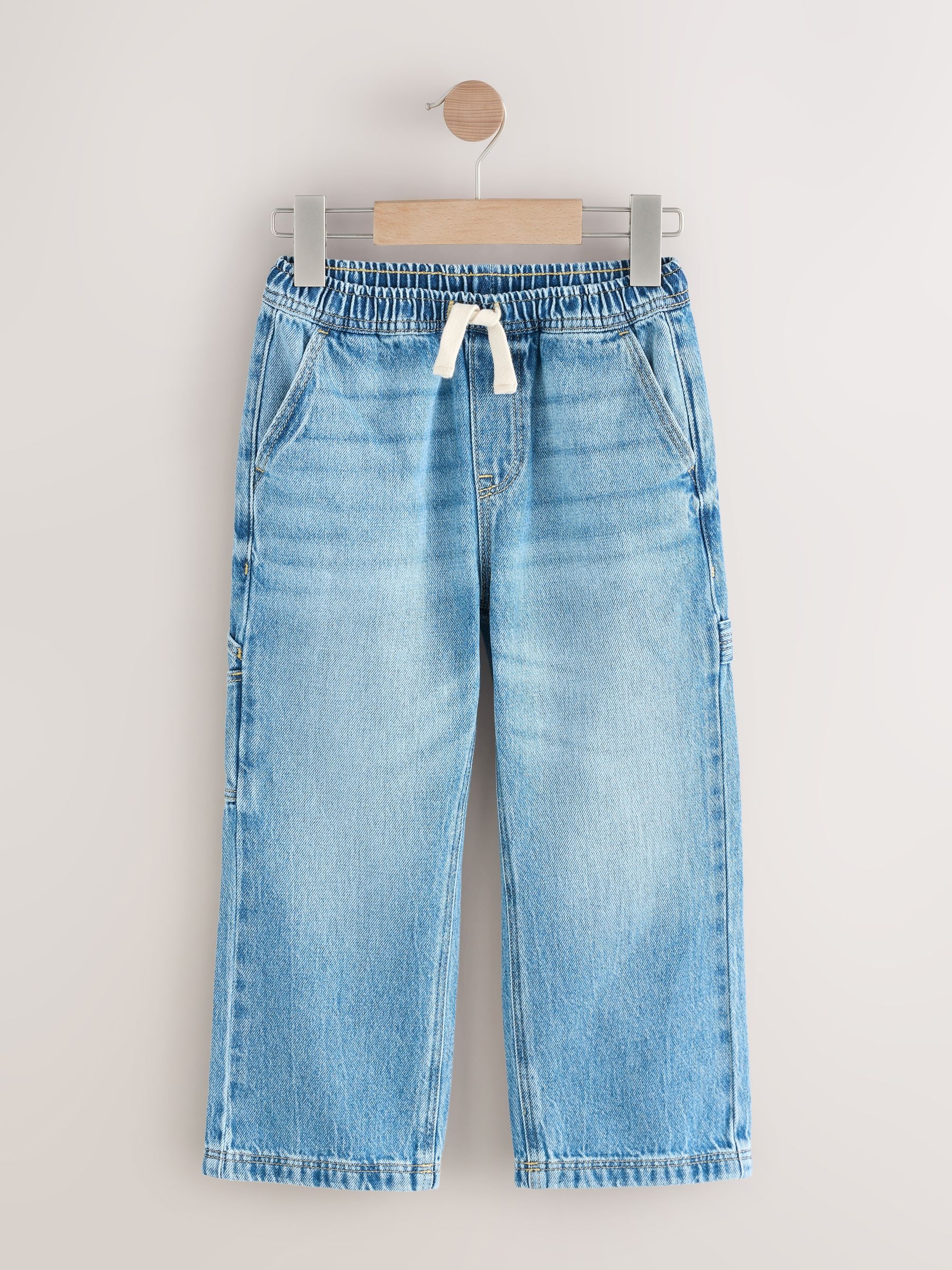 Middenblauw denim - Denim Pull On Carpenter Jeans (3-16yrs)