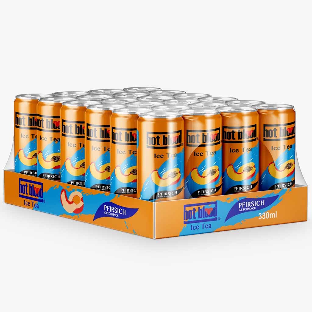 hot blood Ice Tea Pfirsich Dosen 24 x 330ml MHD:29.8.26