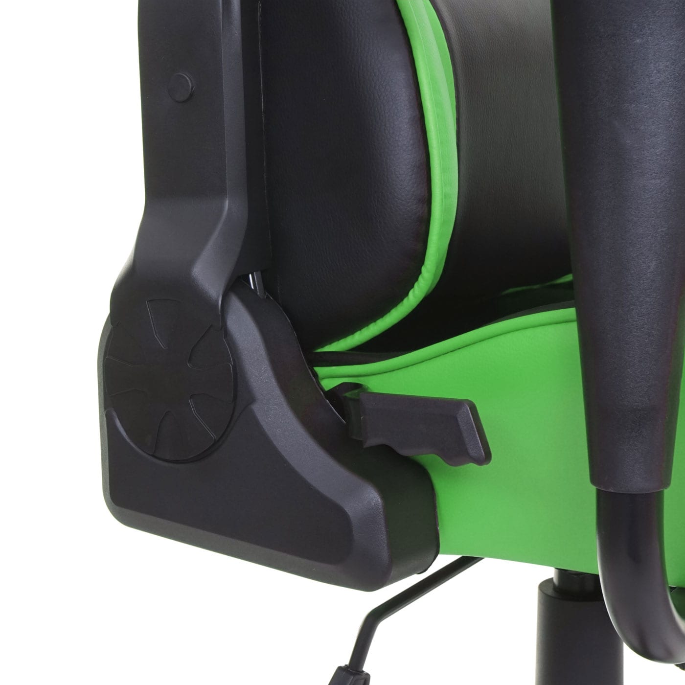 Bürostuhl MCW-D25, Schreibtischstuhl Gamingstuhl Chefsessel Bürosessel, 150kg belastbar Kunstleder ~ schwarz/grün