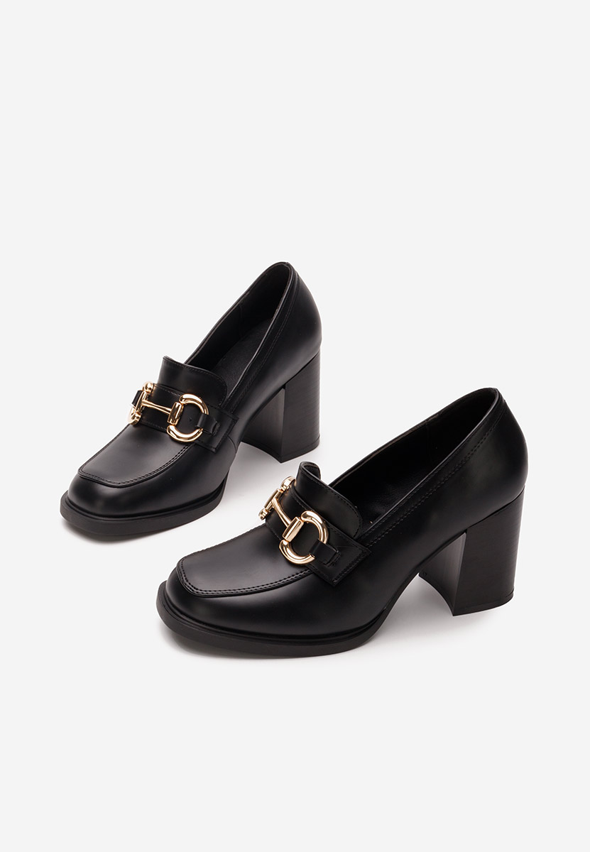 Mocassins à talon noirs Kyrenia