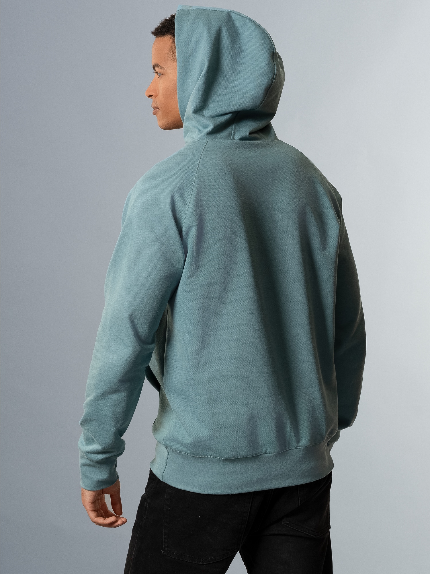 Kapuzensweatshirt aus Biobaumwolle Seegras