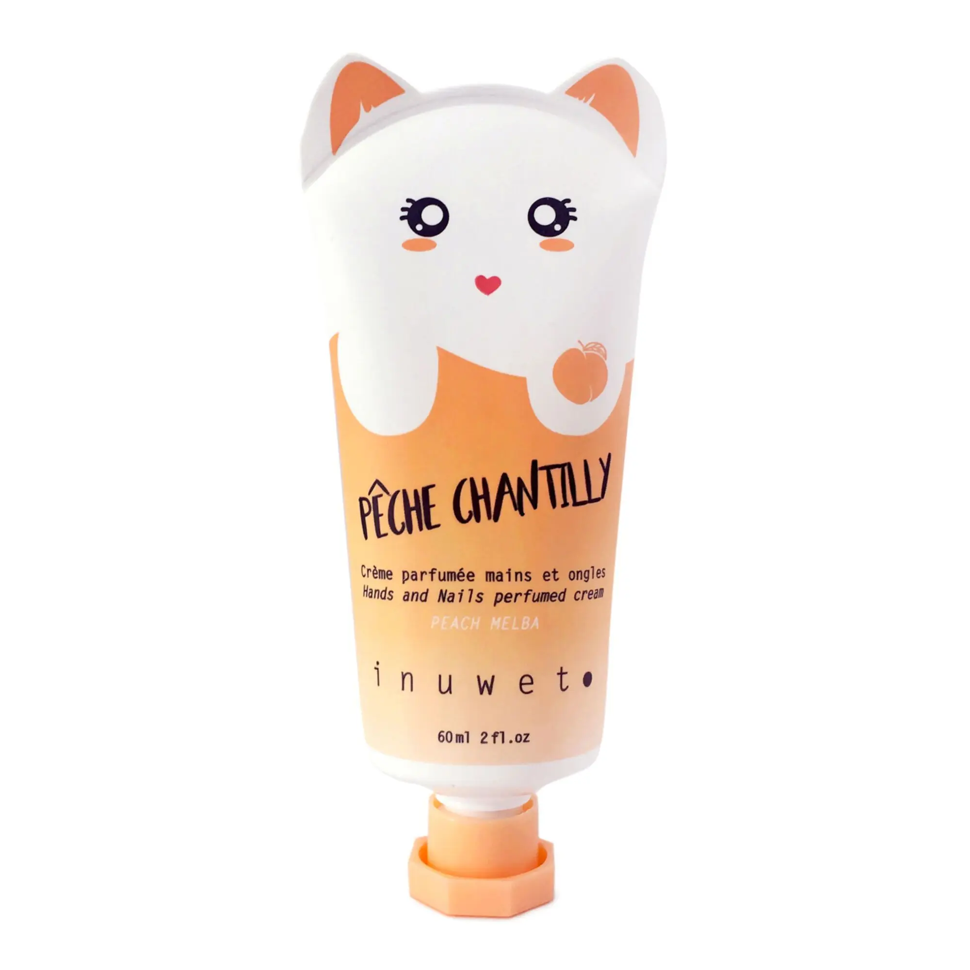 Inuwet - Crème Main Chat Pêche Soin Hydratant des Mains à la Pêche- Mains