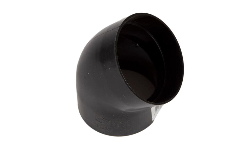 RØRVINKEL RIAS 45 GRADER SVART 75MM