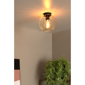 Lucide DANZA plafonnière Ø25cm mat goud / Messing