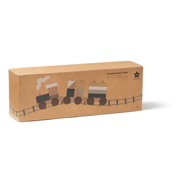 Kid's Concept Train avec cubes empilables en bois