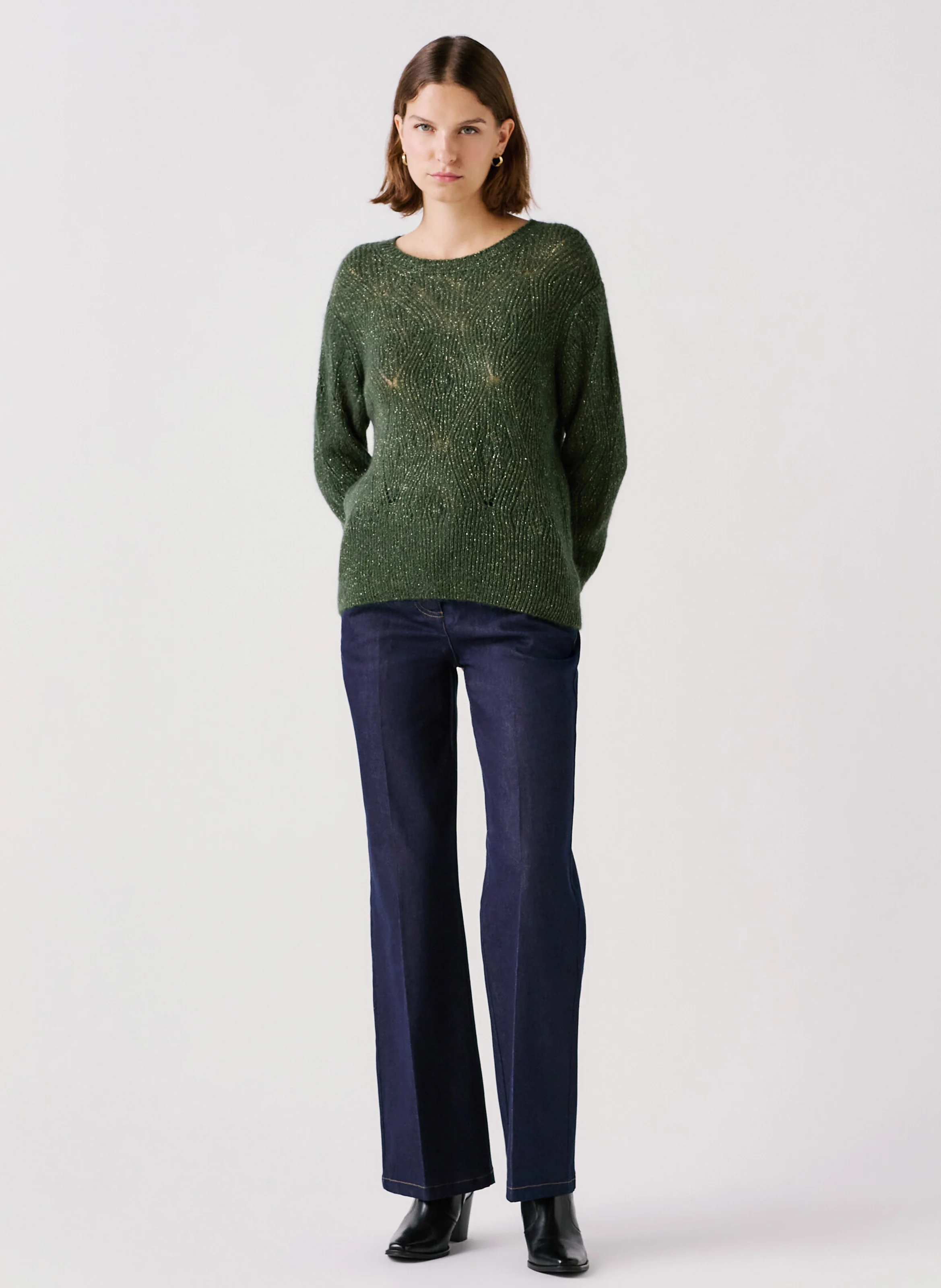 MGORDON - Pull droit col rond | Vert