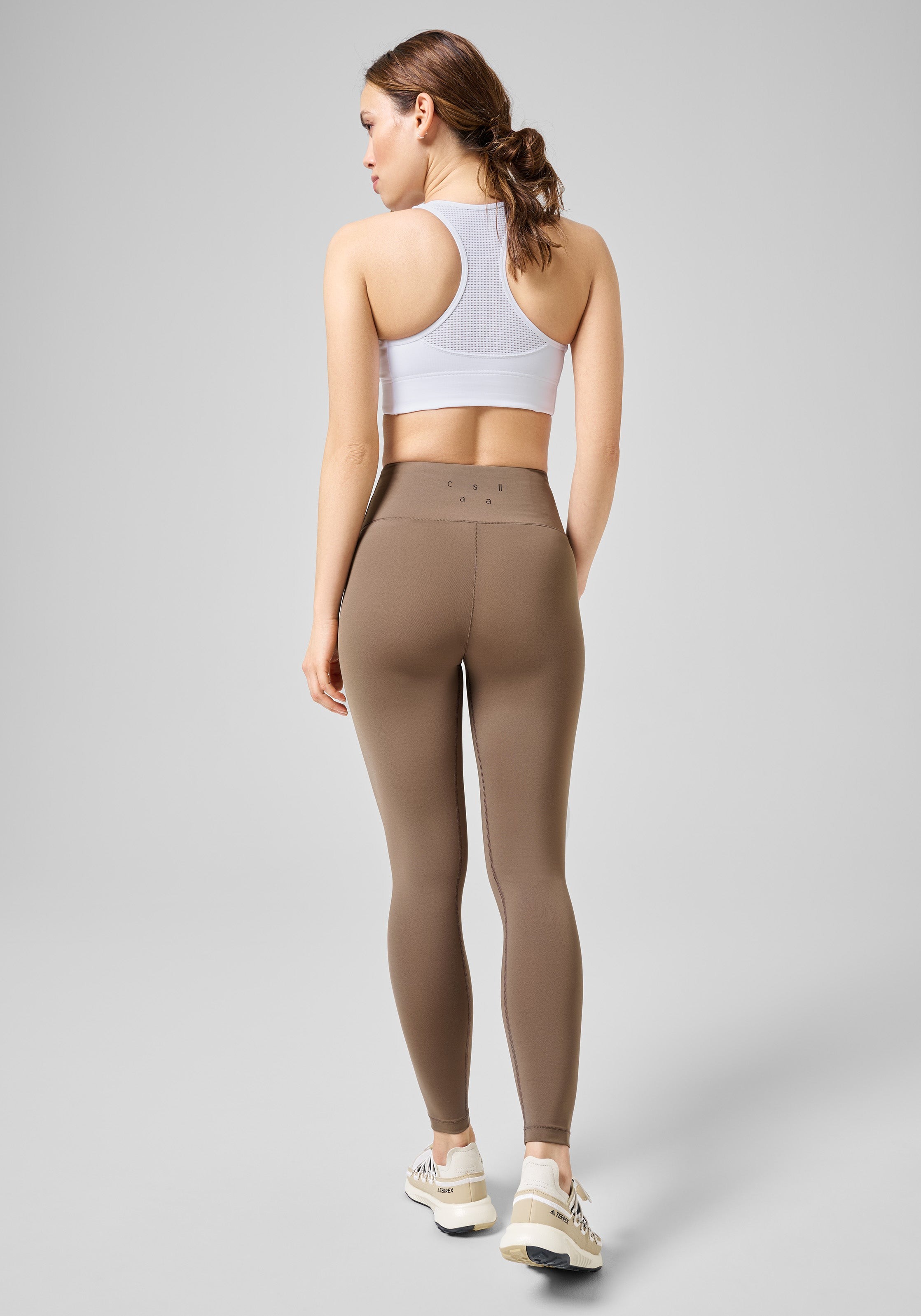 Essential Ultra High Waist Tight Dame Taupe Brown