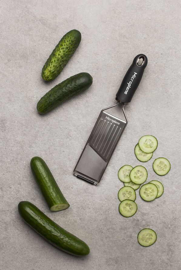 Microplane Microplane Gourmet slicer m. 2 mm fast skær Sølv/sort