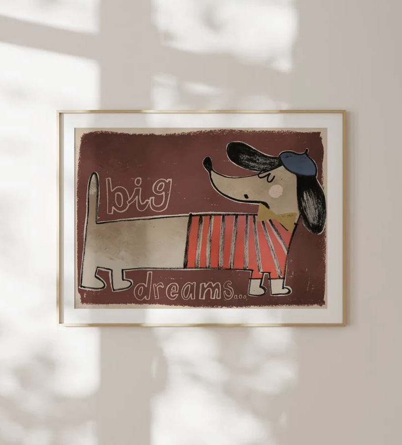 Poster kinderkamer teckel
