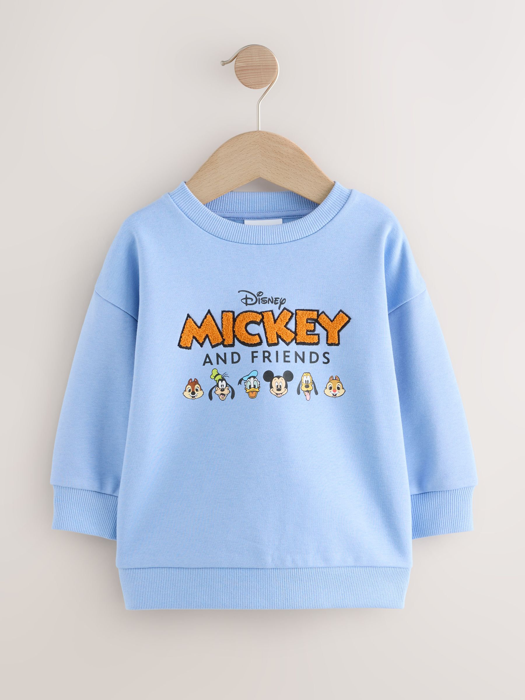 Blauw - Mickey Mouse sweatshirt met ronde hals (3mnd-8jr)